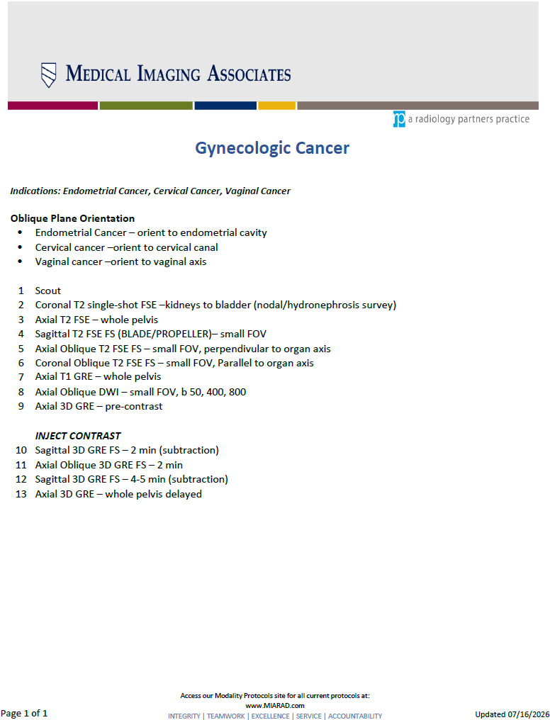 MR Gynecologic Cancer 07-16-2026